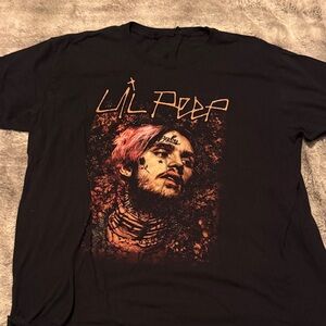 Black Graphic Lil Peep Men's Shirt